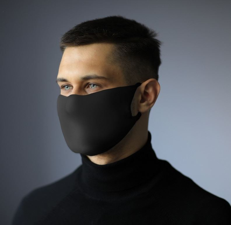 Masque réutilisable avec espace filtrant et ions argent