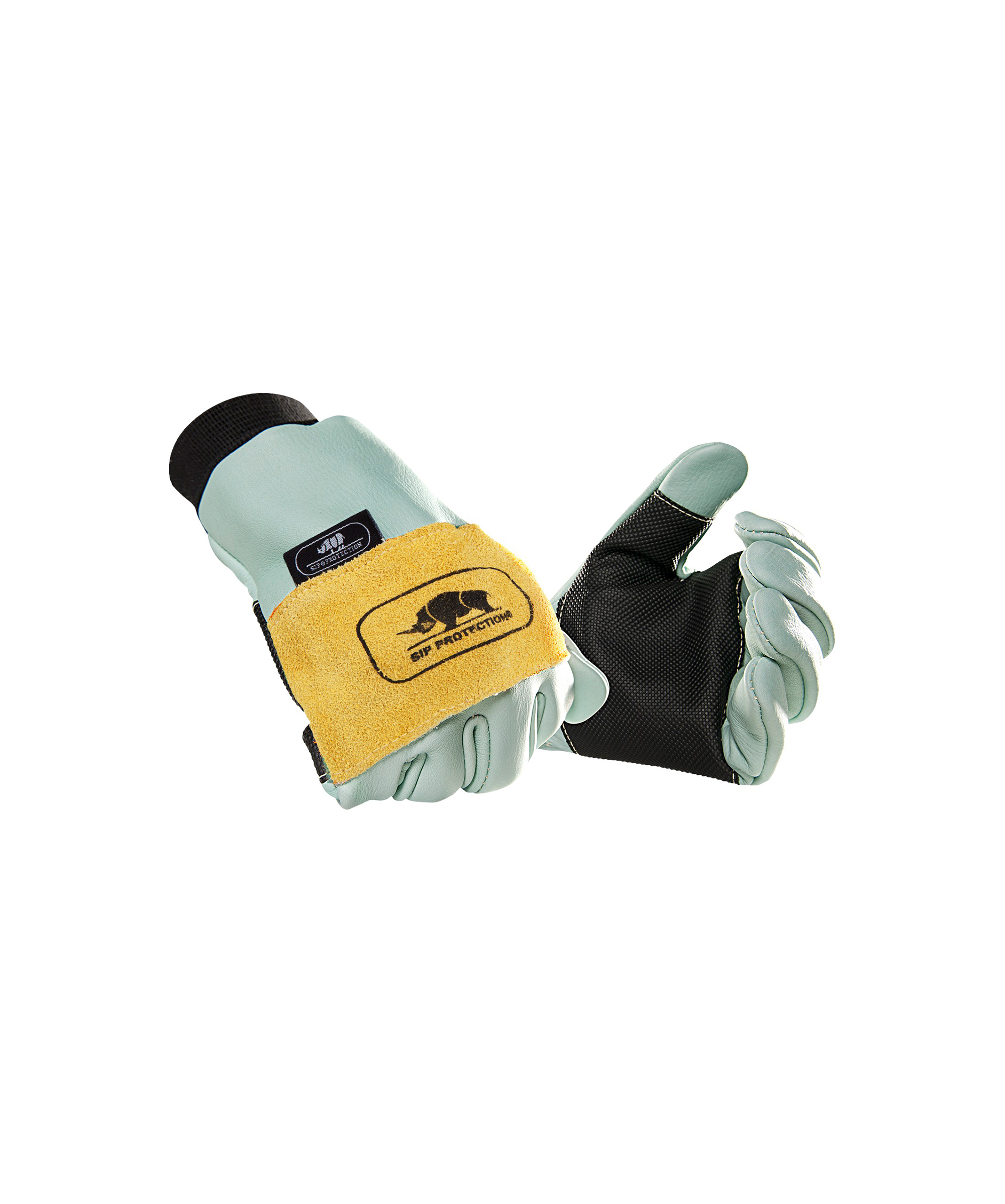 Vgo 2 paires EN381-7, classe 1, 20 m/s, gants de protection contre les  tronçonneuses, protection contre les coupures, haute résistance à la  coupure, en cuir de chèvre et PVC (GA8912) : : Bricolage