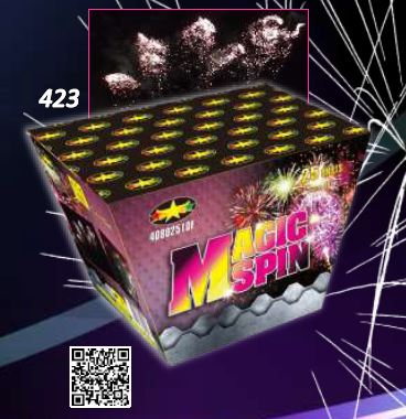 Batterie de feux d'artifice Magic Spin, 25 sh.