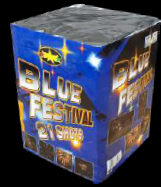 Blue festival - Batterie de feux d'artifice. 21 shots