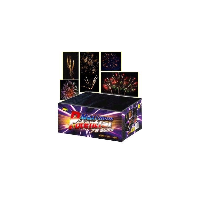 Maximum Potential - Batterie de feux d'artifice, 78 shots