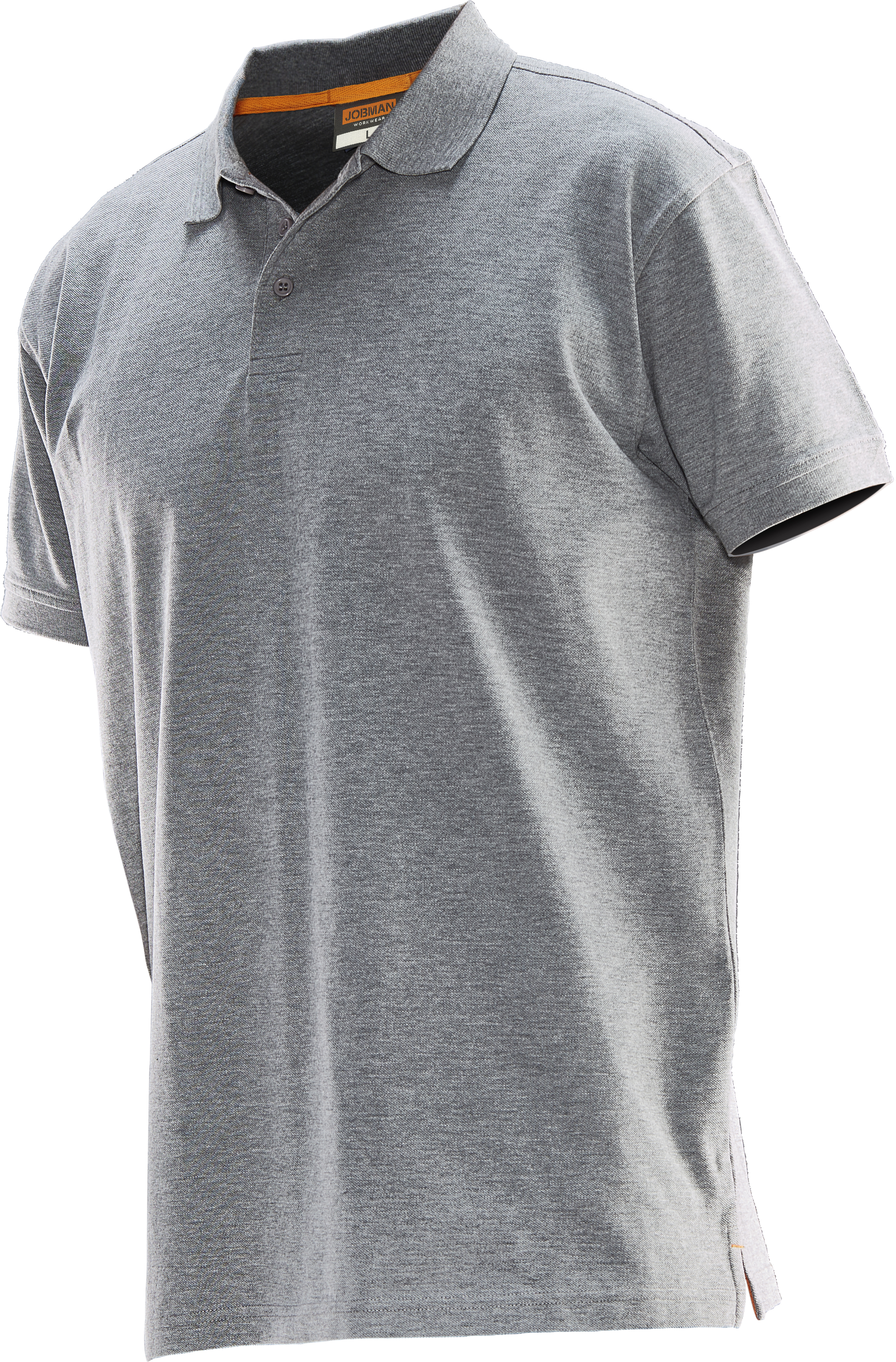 5564 T-shirt polo S gris chiné