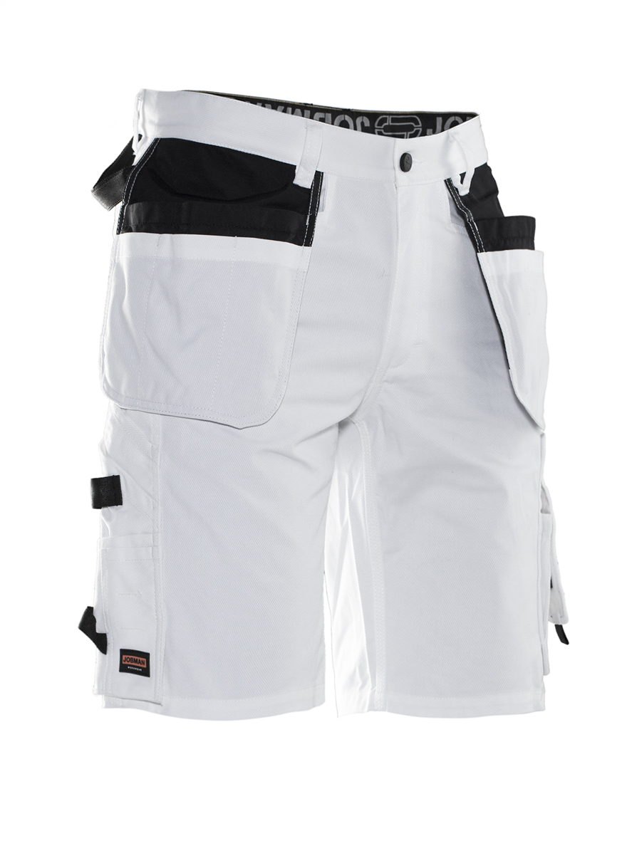 2132 Short de peintre C52 blanc/noir