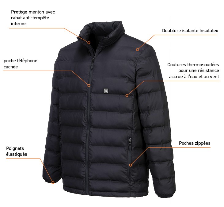 Veste Tunnel chauffée par ultrasons