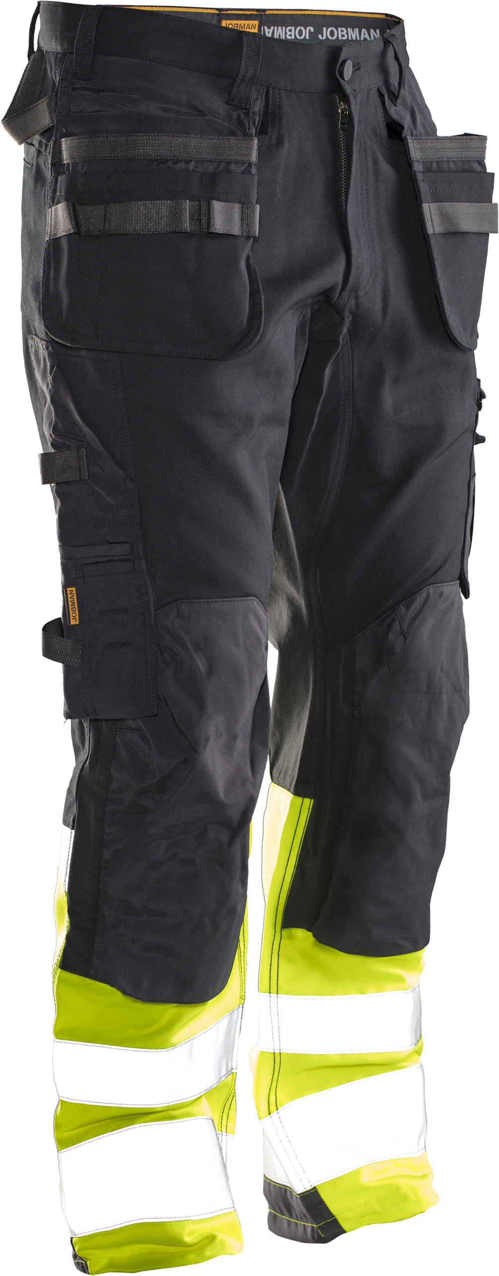 2134 Pantalon d'artisan Core stretch Hi-Vis C48 noir/jaune