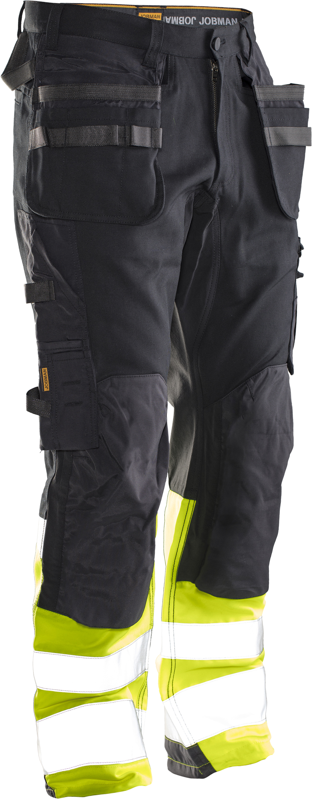 2134 Pantalon d'artisan Core stretch Hi-Vis D88 noir/jaune