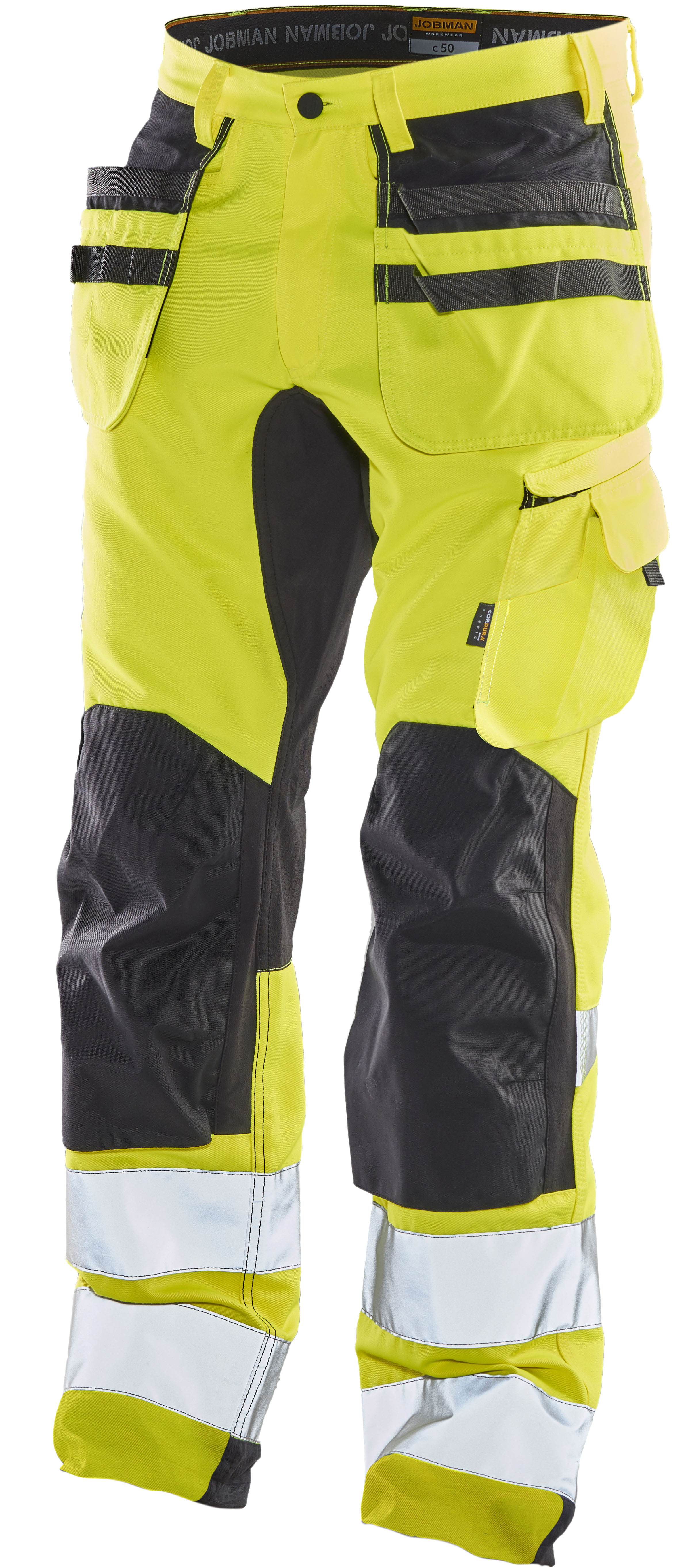 2240 Pantalon d'artisan stretch Hi-Vis C48 jaune/noir