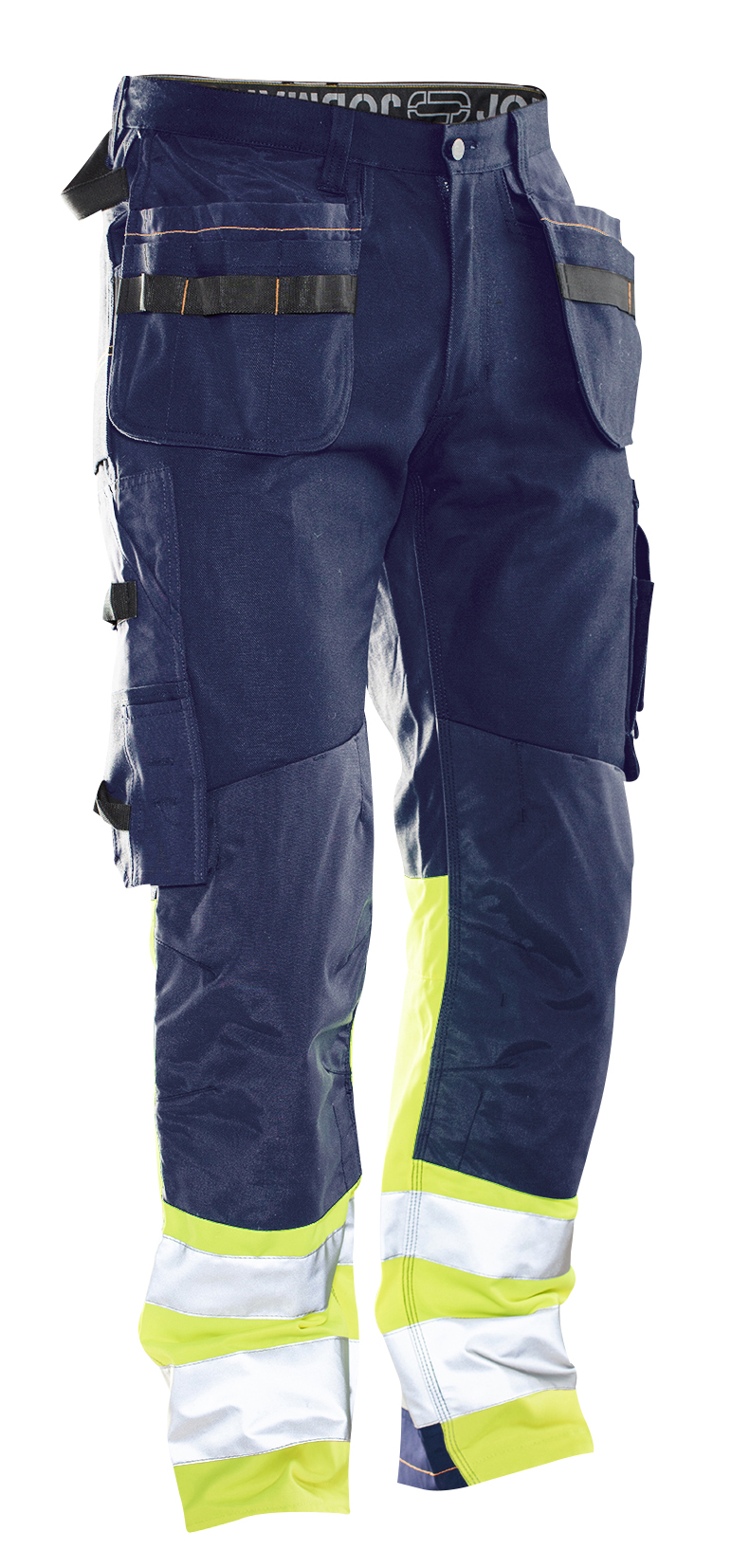 2297 Pantalon d'artisan Coton Hi-Vis D92 bleu marine/jaune