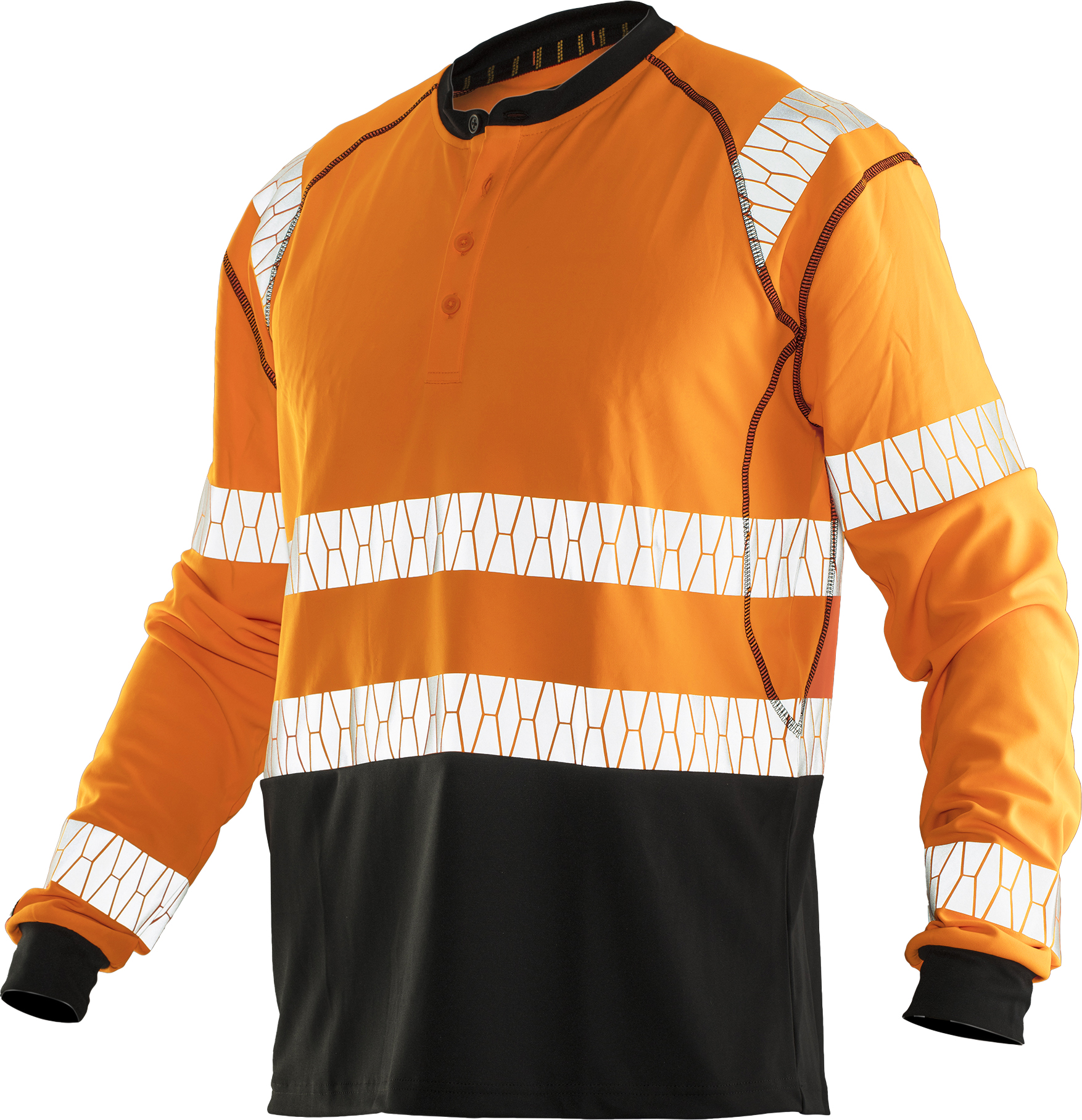 5598 T-shirt manches longues anti-UV Hi-Vis XXL orange/noir