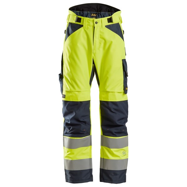 Snickers 6639 - AllroundWork Pantalon d’hiver 37.5 haute visibilité, Classe 2