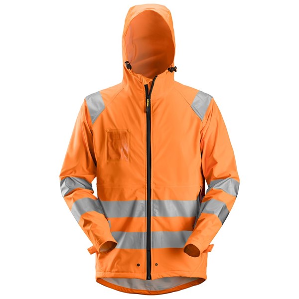 Snickers 8233 - Veste de pluie PU haute visibilité, Classe 3