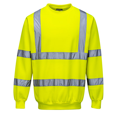 Sweatshirt col rond haute visibilité, classe 3