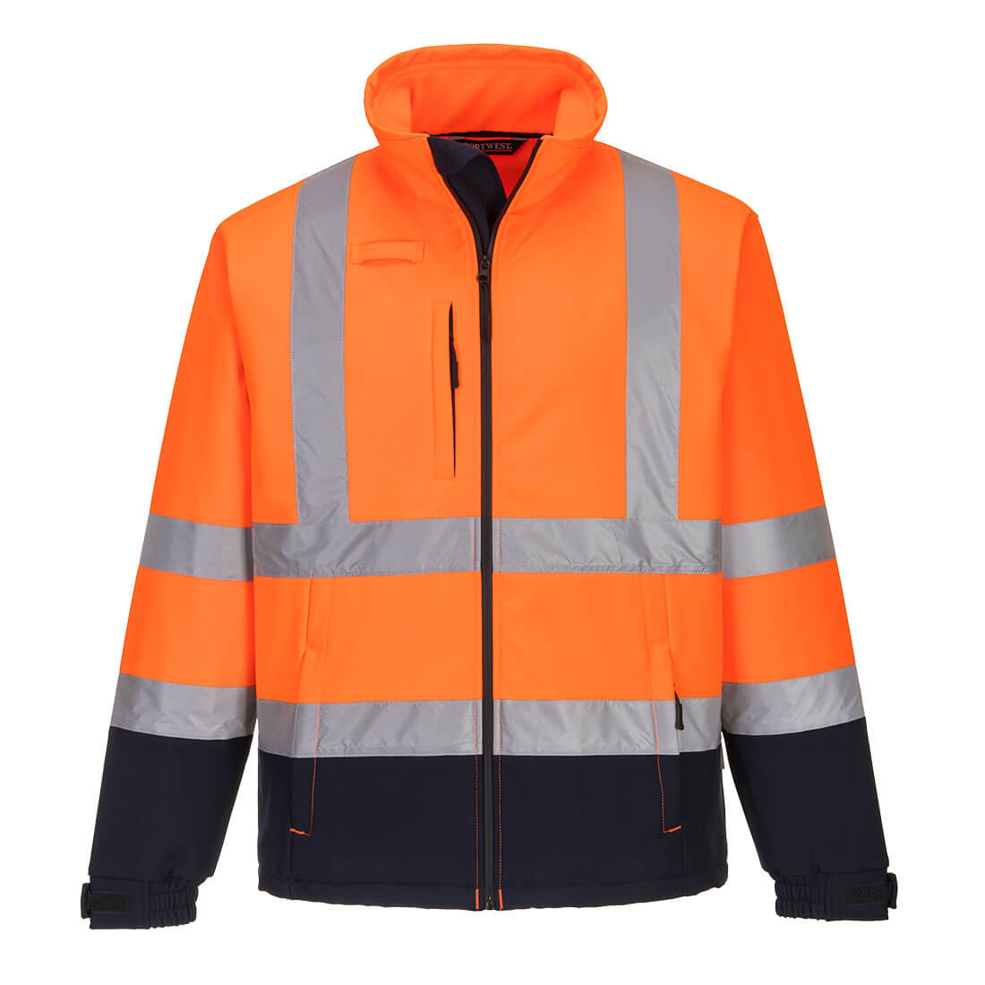 Veste Softshell bicolore, Haute visibilité, 3 couches