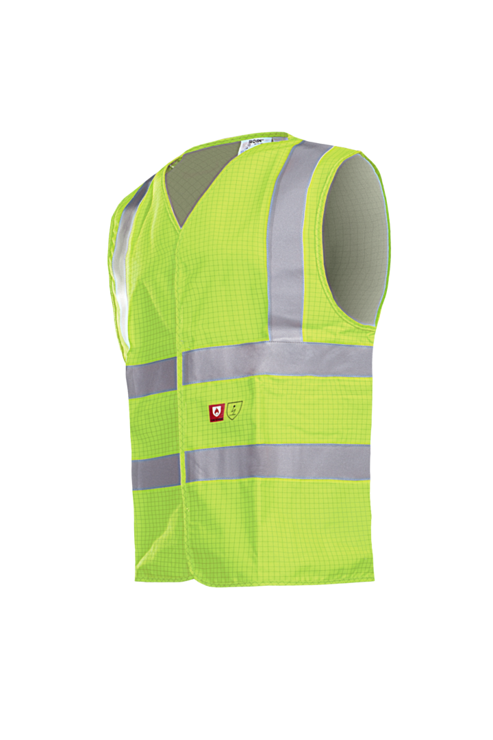 Sioen 307A - Gilet haute visibilité ignifugé et antistatique