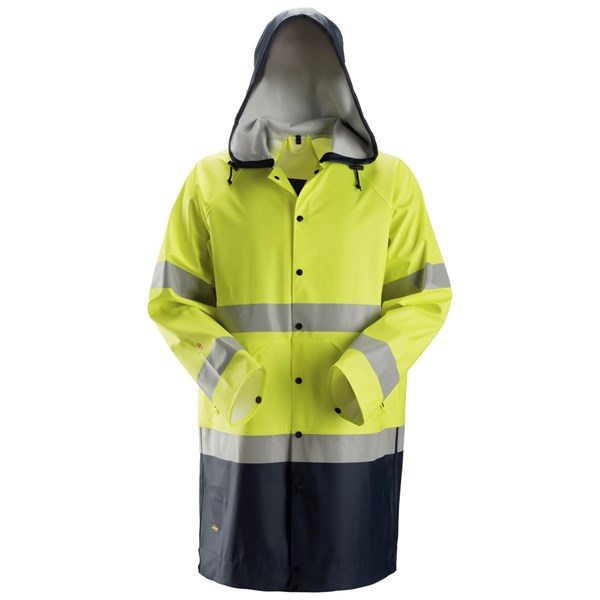 Snickers 8261 - PW Veste de pluie en PU, Haute visibilité de classe 3